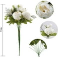 thumbnail image 4 of Silk Peony Bouquet Vintage Artificial Peonies Flower for Home Wedding Party Decor (pcs, White), 4 of 5