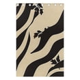 thumbnail image 4 of Black and Beige Stripe Blackout Curtains for Living Room Bedroom 55W x 72/84L Insulated Window Drapes 2 Panels, 4 of 6