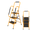 Yellow, variant on SDJPOI 3 Step Ladder with Handrails Folding Step Stool, 330lb Capacity Portable Step Stool with Wide Anti-Slip Pedal, Space saving & Multi-use Sturdy Steel Step Ladder for Home Kitchen Shop Office