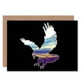 thumbnail image 1 of Photo Animal Outline Scenic Inset Hawk Glen Greetings Card Plus Envelope Blank inside, 1 of 3