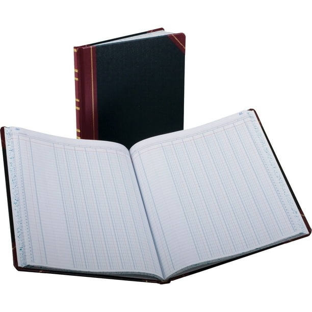 Boorum & Pease Columnar Accounting Book, 8 Column, Black Cover, 150