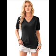 thumbnail image 2 of Blusas de Mujer, -Verano 2025, Suéter de Corta, Moda, Elegante, Informal, Blusa de Punto Versátil Negro XL, 2 of 7