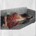 thumbnail image 6 of Nature Soft Flannel Fleece Throw Blanket, Enchanted Mist Forest with Shady Autumn Trees at Night Paint Artwork, Cozy Plush for Indoor and Outdoor Use, 70" x 90", Brown and Ruby, by Ambesonne, 6 of 6