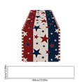 thumbnail image 3 of CaiYueKe Independence Day Table Runner Red White Blue Star Stripes Floral Print Linen Fabric for 4th of July Memorial Day Dining Table Decoration Washable Patriotic Home Decor Gift Idea, 3 of 7