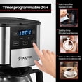 thumbnail image 2 of Cafetera c/Temporizador Programable De Goteo 12 Tazas Acero Inox Bogner Bogner BDCM012, 2 of 7