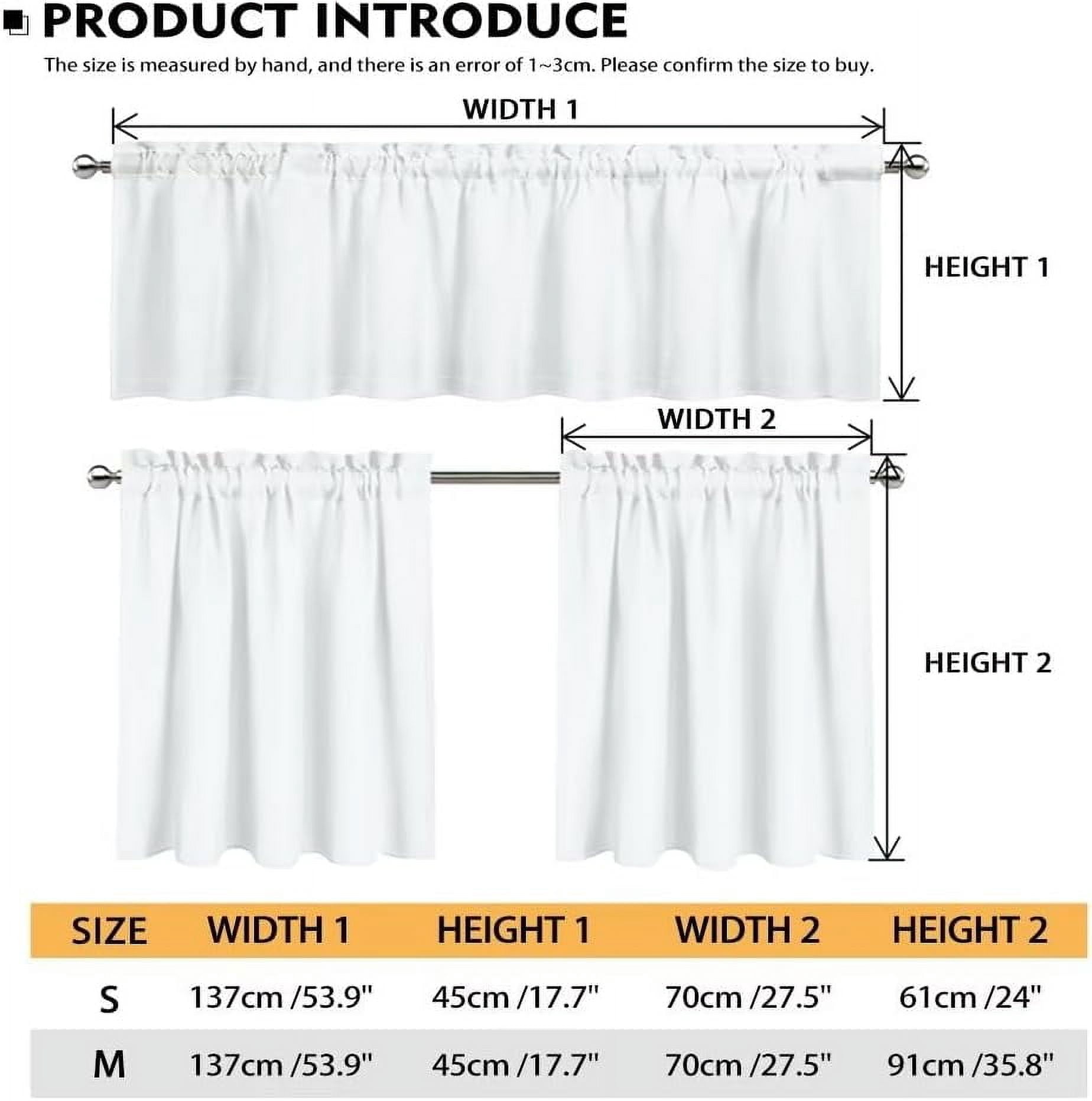 Kitchen Curtains Sets with Valance and Tier Sets Kitchen Window Curtains Kitchen Curtain Tiers Long Tier Curtains Cafe Curtains Rod Pocket Valances Home Decor Cactus