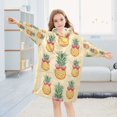 thumbnail image 5 of FORMRS Wearable Blanket Hoodie with Sleeves for Kids Cozy Flannel Sweatshirt, Sunshine Pineapples, 5 of 7