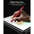 thumbnail image 4 of MoKo Pencil for iPad (A16) 11th 10th Gen, Stylus Pen for 2018-2025 Apple iPad 11/10/9/8/7/6/A16, Mini 7/6/5, Air M3/M2 11"/13"/5/4/3, Pro M4 13"/12.9"/11" Tilt Sensitivity, USB-C Fast Charging,Red, 4 of 8