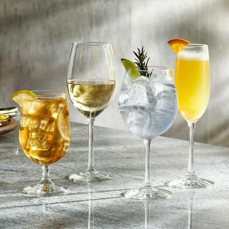 ELIXIR GLASSWARE Set of 4 Modern Hand-Blown Crystal White Wine Glasses (18  oz)