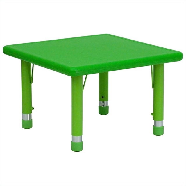 Bowery Hill Table d'Activités Carrée de 24" x 24" en Vert