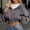 Dark Gray, variant on Gamivast Cropped Zip up Hoodie for Women Oversized Soft Long Sleeve Full Zip Sweatshirt with Drawstring Hood and Front Pockets Casual Streetwear Lounge Top for Fall and Travel Black S