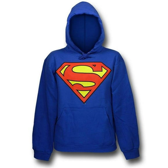 Superman hoodsupermanL Superman Symbol Royal Mens Hooded Sweatshirt - Large