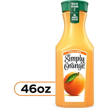 Simply Orange Pulp Free Orange Juice, 46 fl oz Bottle