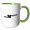 Green/White, variant on 3drose, Imagine and Dream Typography - Creative Typography, 11oz Two-tone Black Mug