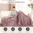 thumbnail image 3 of SUNNY HEAT Electric Blanket Heated Throw 50" x 60" -Fast Heating 4 Levels & 3H Auto off, Warm Soft Fannel Machine Washable, for Bed/Couch/Office, Purple, 3 of 5