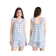 thumbnail image 4 of ZAXARRA Women Summer 2 Piece Pajamas Set Sleeveless Sleepwear Cute Tank Top Shorts Pjs Set Soft Loungewear Sleep Clothes, 4 of 9