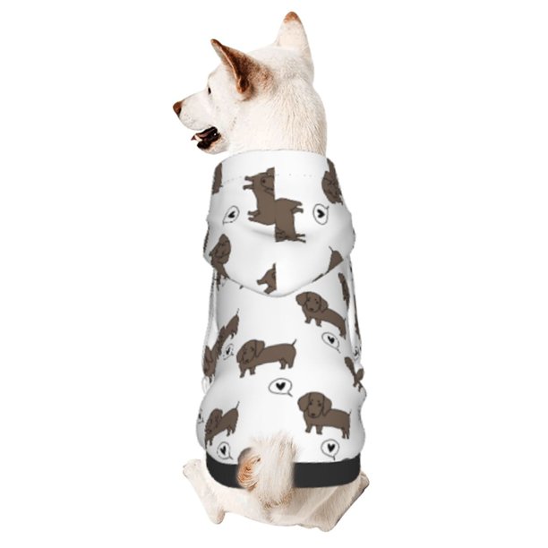Balery Dachshund Dog Sudadera con Capucha para Perros Pequeños – Ropa para Mascotas, Disfraz para Perros y Gatos, Ideal para Fiestas y Cosplay-XX-Large