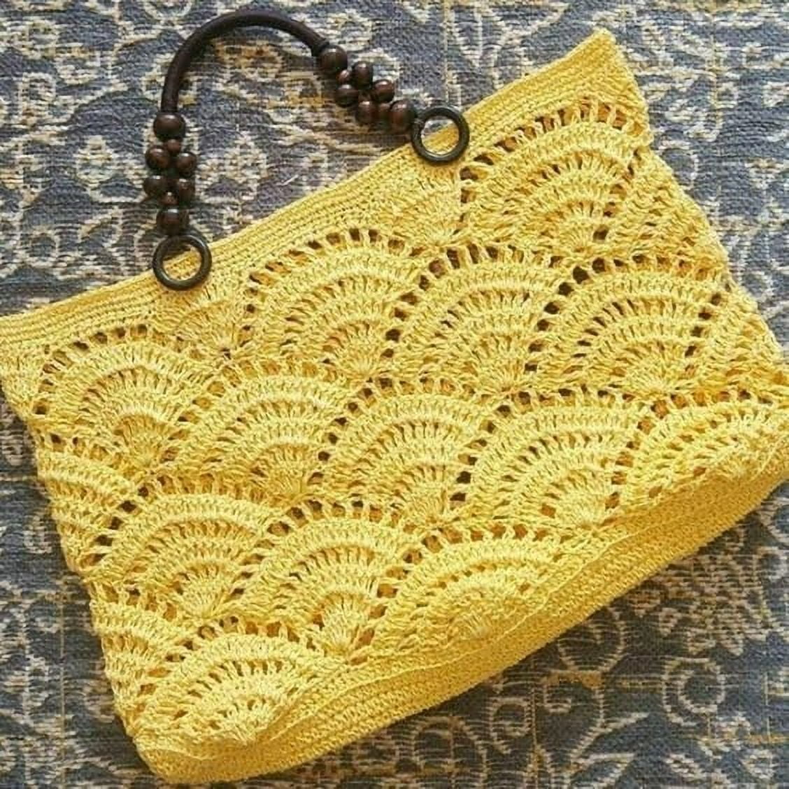 Troyarn Twisted Raffia Yarn for Crafting and Design for Creative Projects, Sustainable Soft Beach Bag,Hat, Hand Knitting Handbags Medium(4) 100% Polyester/(3x3.52 Oz)/(3x109 Yd) (11807 - Yellow)