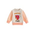 thumbnail image 1 of xiaxaixu Bébé Automne Sweat-Shirt Dessin Animé Tarte Lettre Impression Manches Longues Col Rond Pull-Over Ample Tops, 1 of 9