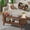 Walnut, variant on Fluted Coffee Table with Storage, Mid-Century Modern Coffee Table for Living Room with 2 Flip-Top Hidden Space, Walnut