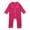 Hot Pink, variant on OSOLU Toddler Girl Boy Silk Pajamas Rompers Button Down Blouse Long Sleeve Satin Pj's Jumpsuit Onesie Baby Classic Nightwear, 12-18 Months