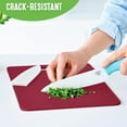 thumbnail image 2 of GreenLife Cutting Board Set 8x12 & 10x14, Extra Durable, Meal Prep, Non-Slip, Grip Handles, Crack Resistant, Dishwasher Safe, Reversible, Versatile Kitchen Essentials, Red, 2 of 5
