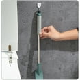 thumbnail image 6 of ✪ Bathroom Toilet Bowl Brush with Long Handle Wall Hanging Curved Cleaner Scrubber, 6 of 14