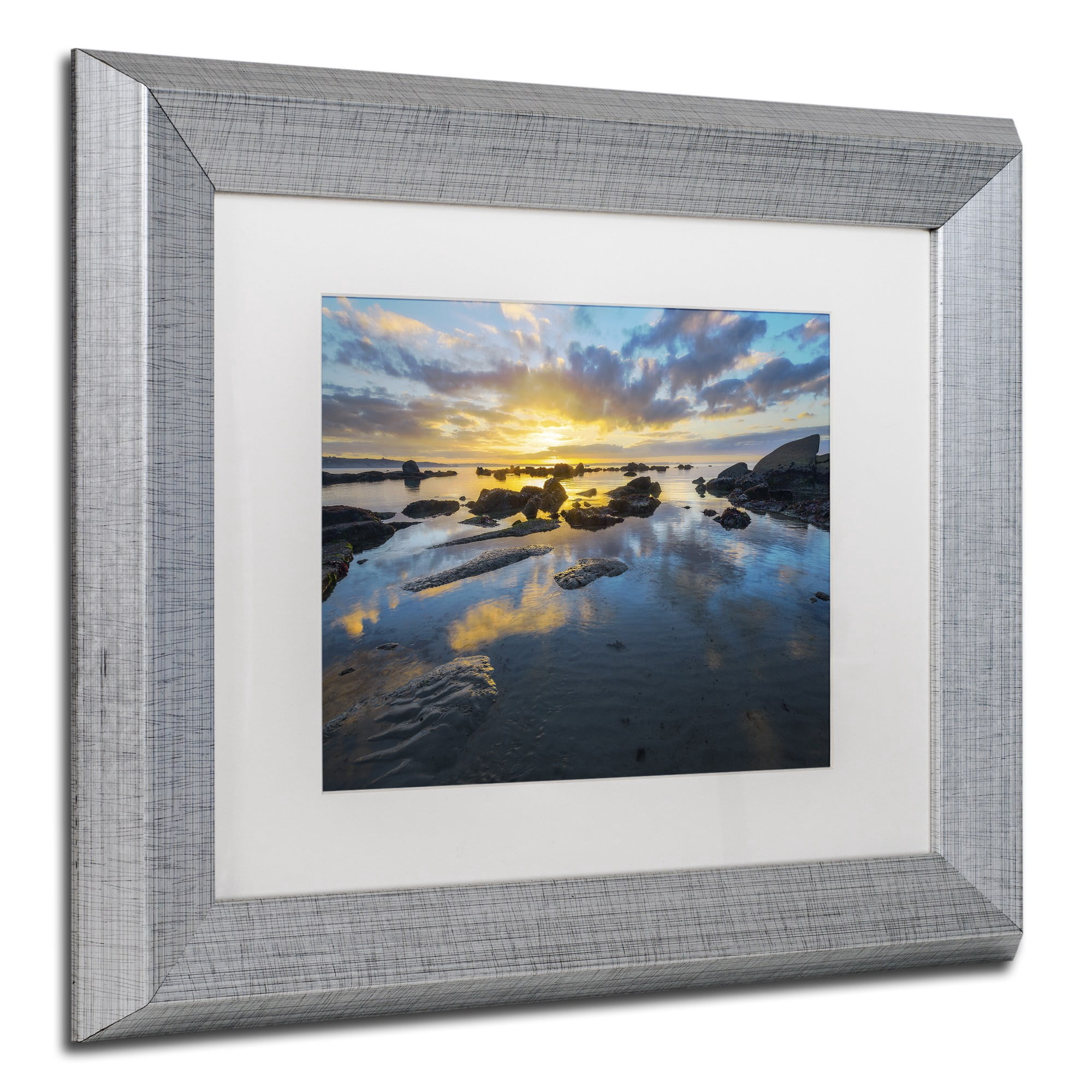 Trademark Fine Art "Nature's Gift" Canvas Art by Mathieu Rivrin, White Matte, Silver Frame