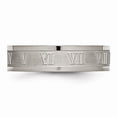 thumbnail image 3 of Titanium Roman Numerals 6mm Satin & Polished Flat Band Size: 11; for Adults and Teens; for Women and Men, 3 of 6