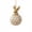 A004- D, variant on Gold and White Squirrel Christmas Tree Ornament with Diamond Pattern