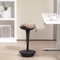 thumbnail image 2 of HOMCOM Chaise de Bureau Debout, Tabouret Actif Réglable, Brun, 2 of 10