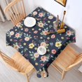 thumbnail image 2 of Pioneer Flower Floral Print Pattern Square Tablecloth, Waterproof Wipeable Spillproof Washable Table Cover for Home Kitchen Party and Daily Decor 52"x52", 2 of 6