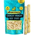 thumbnail image 2 of Crunchy Munchy All Natural Beef Flavored Rawhide Alternative Twist Stix for Dogs, (30 Pack Sticks) Dog Chews Made With Real Beef - Premium Grade Easily Digestible- Great for Dental Health, 2 of 9