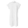 thumbnail image 1 of Vestido corto de algodón y lino para mujer - Color liso, estilo informal, apto para el día a día y para fiestas, disponible en tallas grandes, 1 of 5