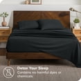 thumbnail image 3 of Bare Home Pillowcase Set - Envelope Closure - Premium 1800 Collection - Double Brushed - Ultra Soft - King Size 20x36, Black, 2 Count, 3 of 6