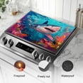 thumbnail image 4 of Silicone Stove Mat for Glass Top Stove, Fierce Shark In Blue Ocean Electric Stove Cover Mat, 28 x 20 Inch Heat - Resistant Gas Gtove Burner Covers Glass Stove Top Protector, 4 of 4