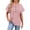 Pink, variant on Womens Clothes Summer Kelon Women's Tops, Tees & Blouses Short Sleeve Shirts V Neck Drawstring Hoodies Button Cute Trendy Going Out Tops, XL
