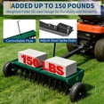 thumbnail image 3 of Heavy Duty Tow Behind Plug Aerator for Lawn - 48-Inch Width, All-Purpose Hitch, 3" Spikes & Inflatable Wheels - Ideal for Grass, Clay Soil & Large Yards - High-Quality Lawn Care Tool Kit, Green, 3 of 6