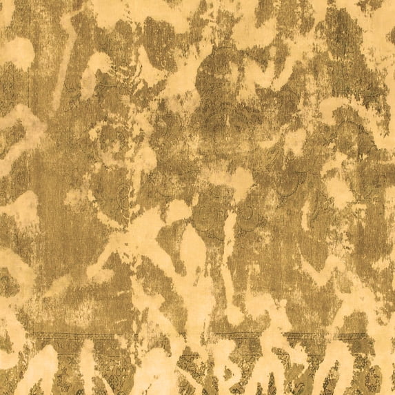 Ahgly Company Indoor Square Abstract Brown Modern Area Rugs, 8' Square