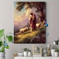 thumbnail image 4 of Qisvanset Good Shepherd Canvas Wall Art 15.75x11.81 Inches, 4 of 8