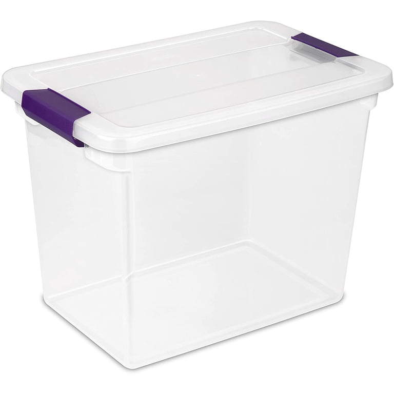 Sterilite 27 Quart ClearView Latch Box, Plastic Storage Containers
