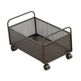 thumbnail image 3 of Mesh Rodring Archivo Cart de almacenamiento Mesh Storage con ruedas debajo del escritorio Suministros de suministros de oficina Organizador Rolling, 48x25x30cm, 3 of 8