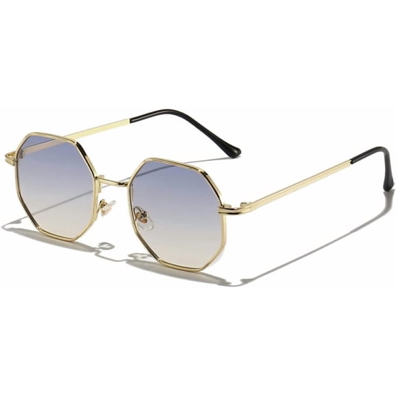 Polygon Sunglasses Men Vintage Octagon Metal Sunglasses Women Goggle Sun Glasses Men Gafas De Sol UV400