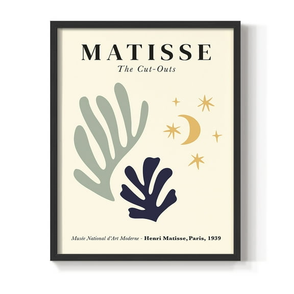 Matisse CCCLXIX in Black Solid Wood 8 x 10 Framed Print