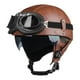 thumbnail image 3 of Casco de motocicleta medio casco con forro extraíble, casco abierto creativo Marrón M, 3 of 9