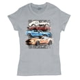 thumbnail image 5 of Shelby Cars Sketch T-Shirt Mustang Racing American Muscle Car GT500 Cobra Performance Powered by Ford Women's Tee, 5 of 7