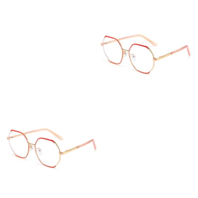 Qarigey Gafas de lectura, gafas de lectura, lentes antiazules, luz de protección poligonal, ordenador, hipermetropía, colgante de moda a la Type3 NO3