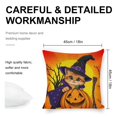 thumbnail image 2 of Halloween Cat Witch Pumpkin Linen toss pillowcase decoration pillowcase gifting preferred 18x18 inch cushion cover 2 sets sofa pillowcase sofa bedroom living room car, 2 of 8