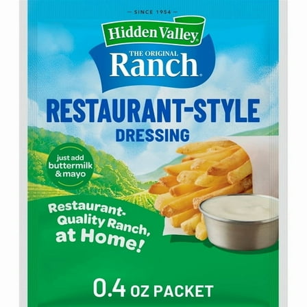 Hidden Valley Gluten Free Buttermilk Ranch Salad Dressing and Seasoning Mix, 0.4 oz(2 Packs)