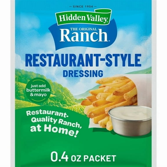 Hidden Valley Gluten Free Buttermilk Ranch Salad Dressing and Seasoning Mix, 0.4 oz(2 Packs)